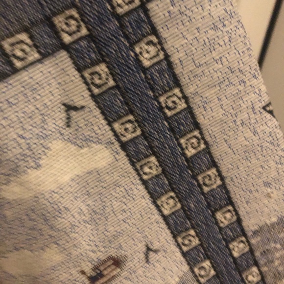 Blair Nautical Print Jacket - Blue and Green lighthous costal button up vintage - Picture 7 of 7